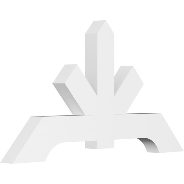 Ekena Millwork Vanguard Architectural Grade PVC Gable Bracket, 60"W x 32 1/2"H x 4"D x 6"F, 13/12 Pitch GBP060X33X0406VAN00 - main